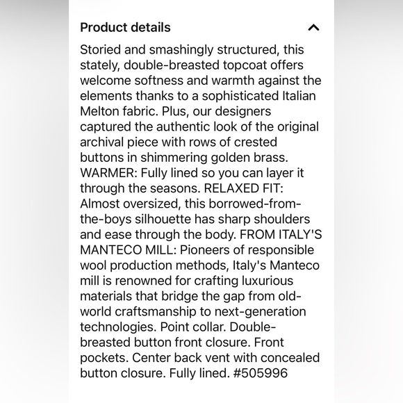 Banana Republic Cian Melton Great Coat M Olive Green NWT Gold Buttons Wool Blend - Picture 14 of 15